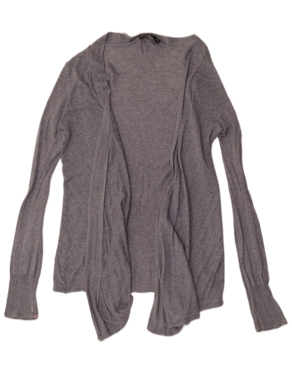 Zara Suéter Cardigan Aberto Feminino Reino Unido 12 Cinza Médio