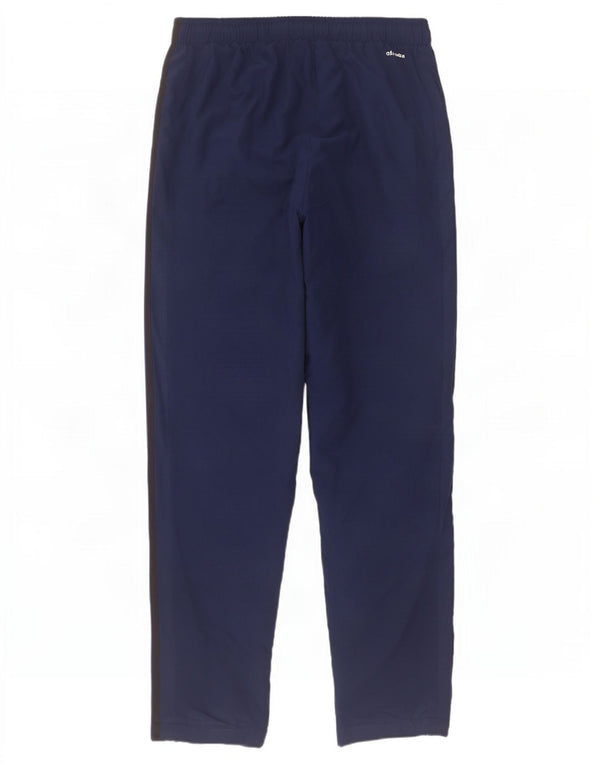 Calça de treino masculina Adidas Climalite grande poliéster azul marinho