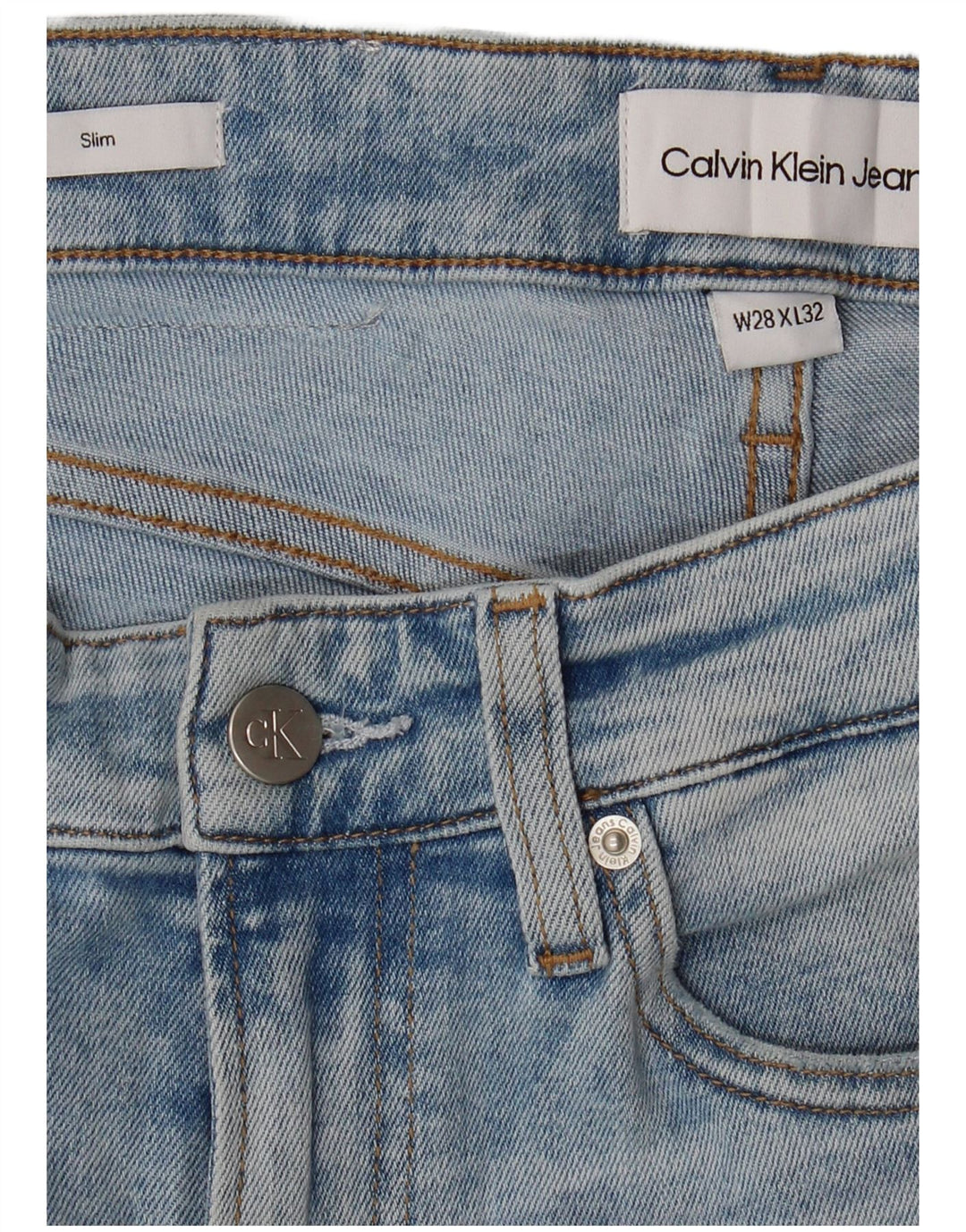 Calça jeans masculina CALVIN KLEIN W28 L32 azul algodão