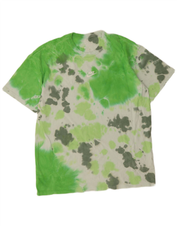 Camiseta Nike Masculina Top Médio Verde Tie Dye Algodão