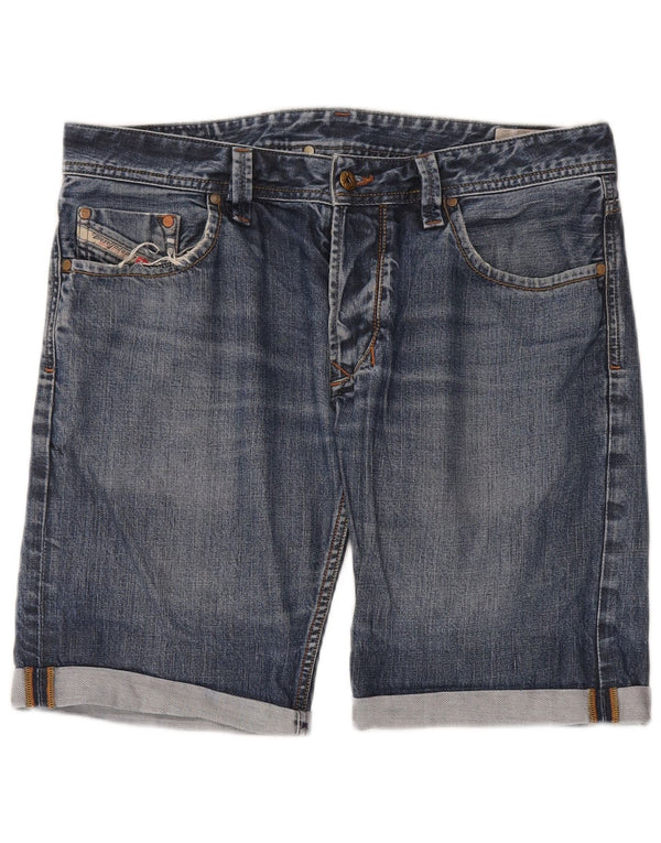 Shorts jeans masculino Diesel W34 grande algodão azul