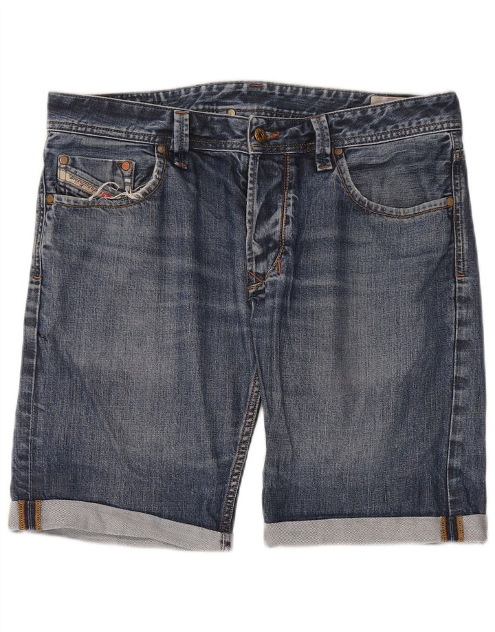 Shorts jeans masculino Diesel W34 grande algodão azul