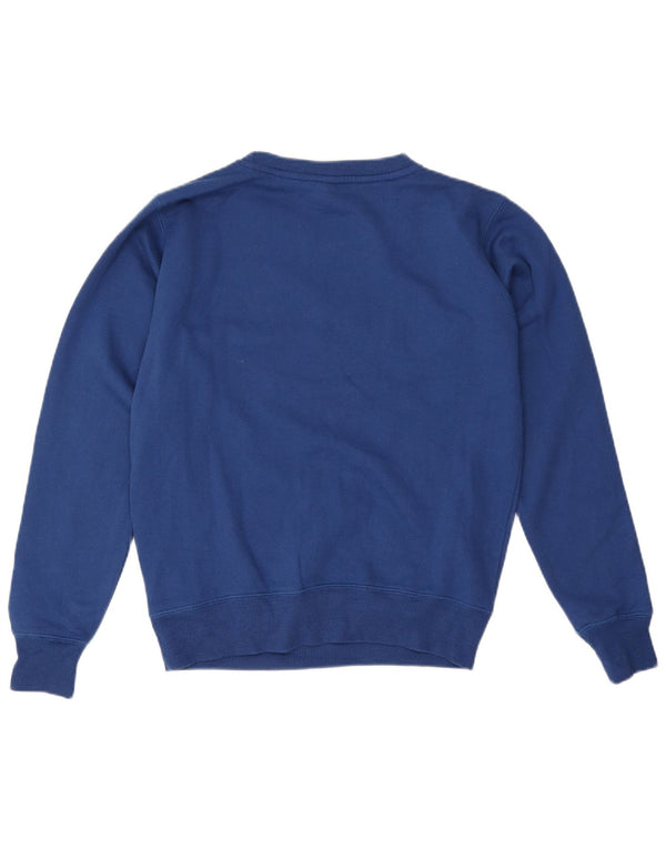 Suéter gráfico feminino Bench Jumper UK 12 algodão azul médio