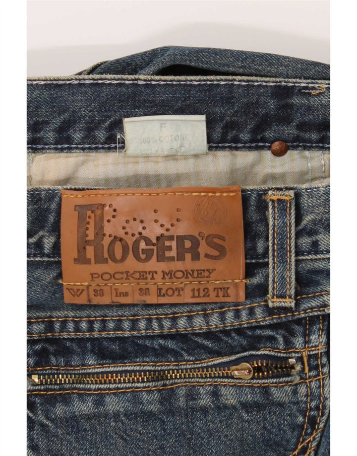 Calça jeans reta masculina Roy Rogers W36 L36 algodão azul