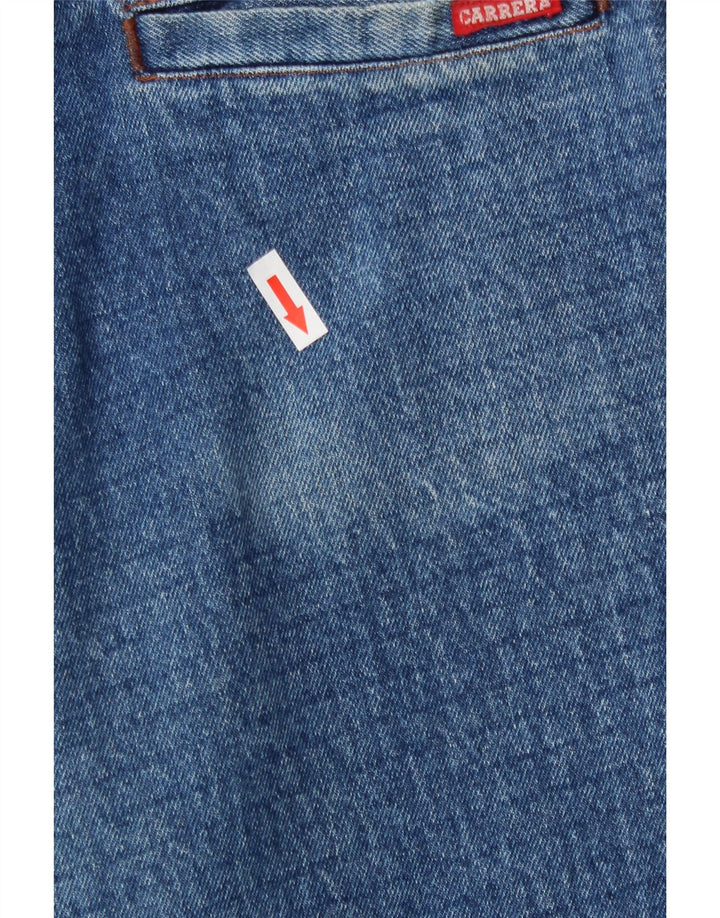 Calça jeans feminina Carrera cintura alta solta W32 L27 algodão azul