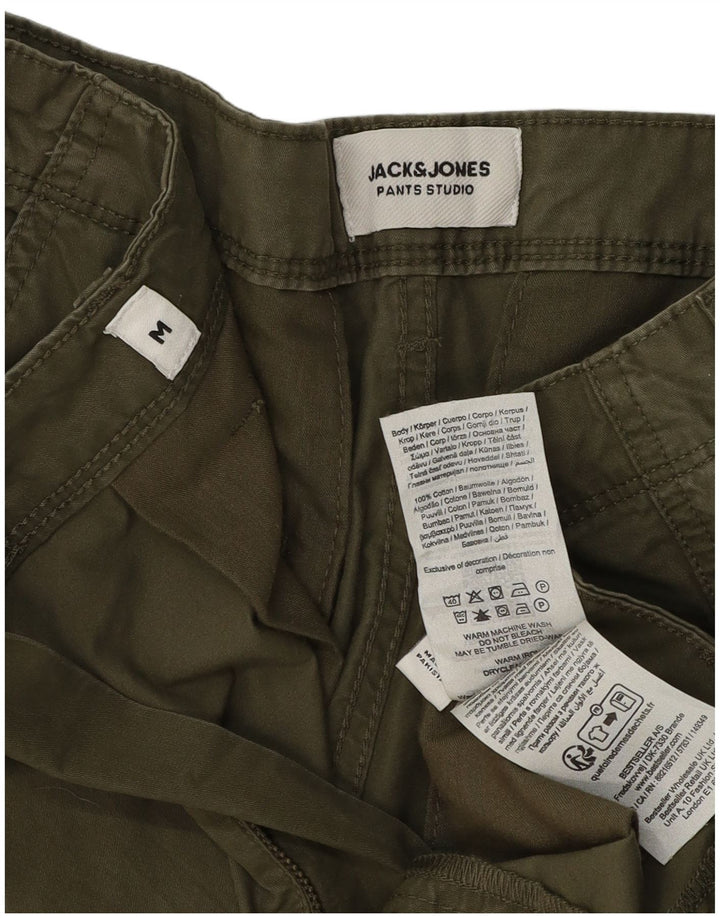 Shorts cargo masculino Jack & Jones médio W32 algodão cáqui