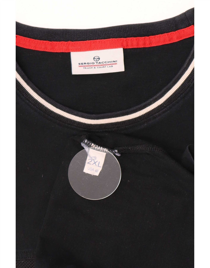 Camiseta gráfica masculina Sergio Tacchini Top 2XL preta