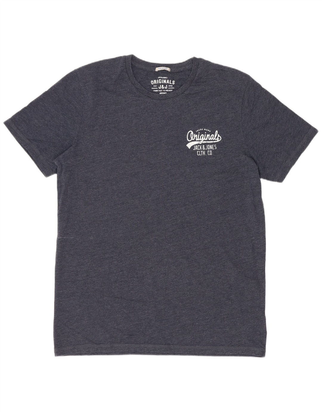 Camiseta masculina Jack & Jones Top médio algodão azul marinho