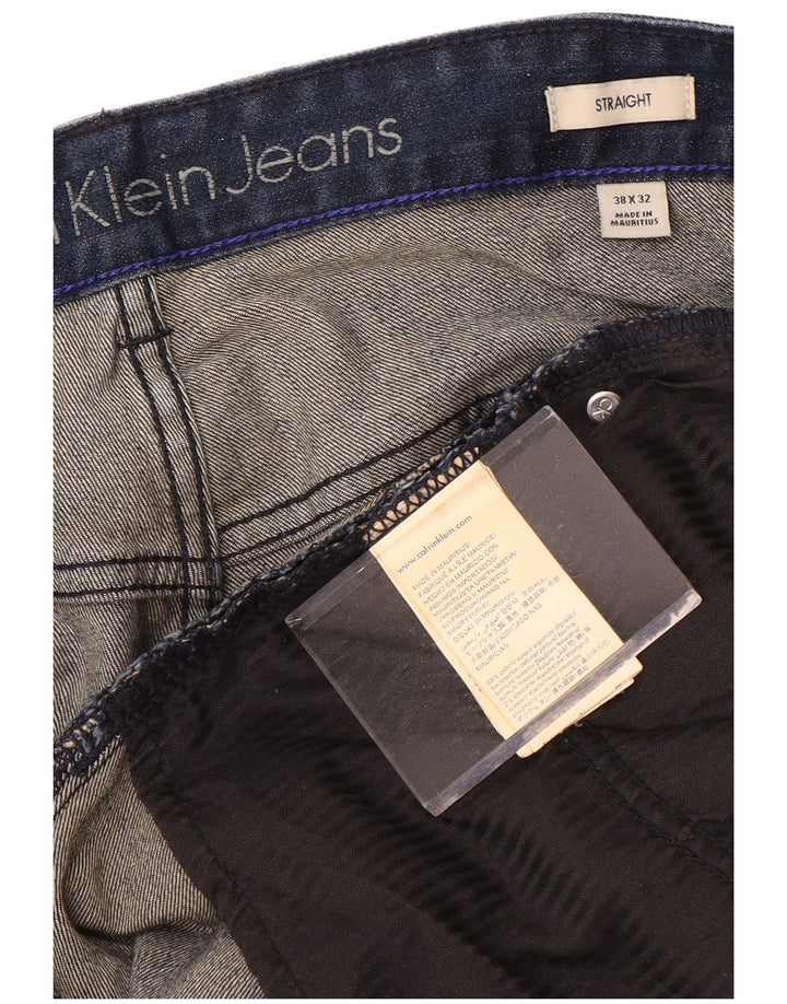 Calça jeans reta masculina Calvin Klein W38 L32 azul marinho