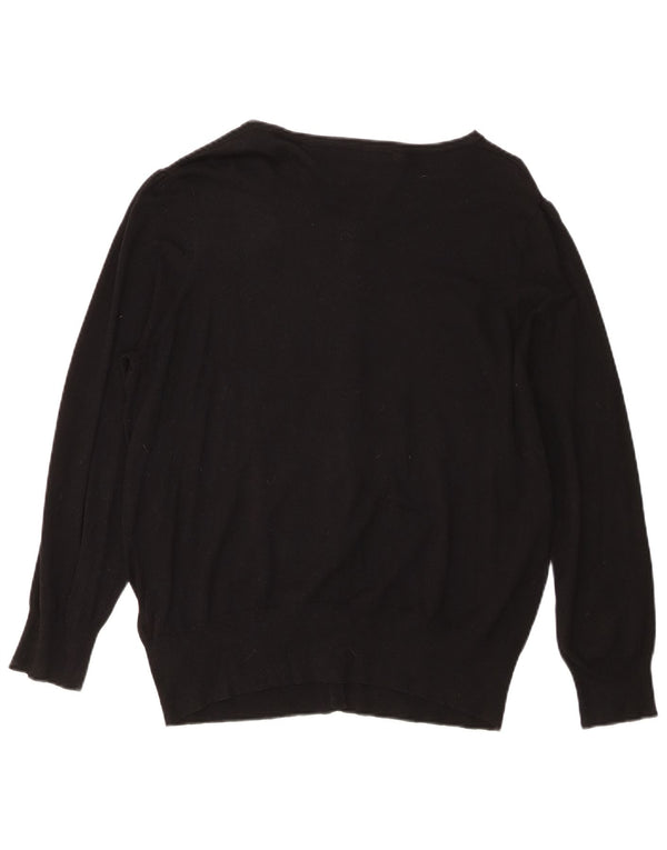 Suéter cardigã feminino Marks & Spencer Regular Fit Reino Unido 20 2XL Viscose Preta