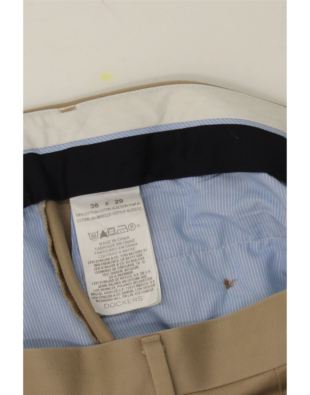 DOCKERS Mens Pegged Chino Trousers W36 L29 Beige Cotton Vintage Dockers and Second-Hand Dockers from Messina Hembry 