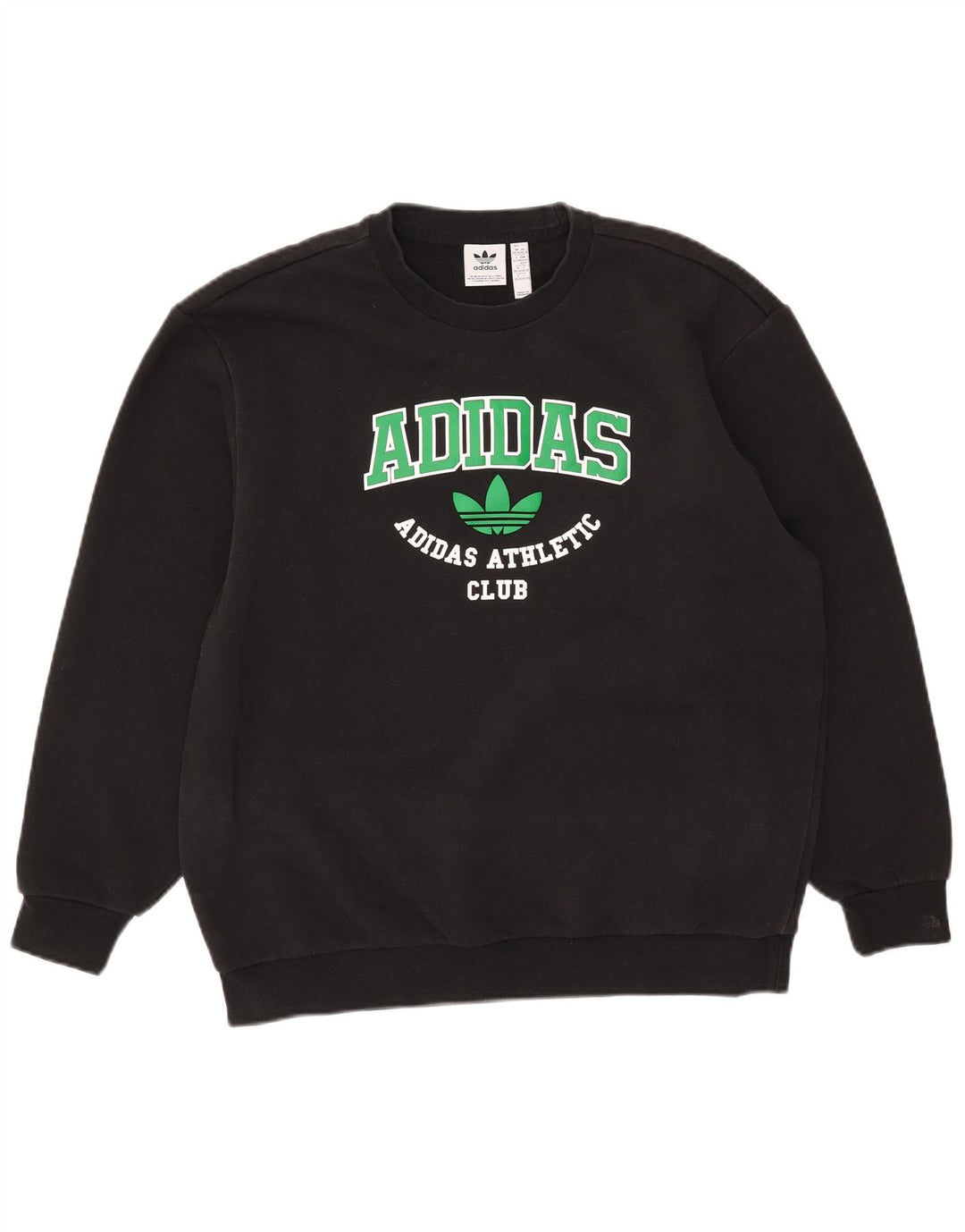 Adidas Mens Graphic Oversized Moletom Jumper 2XS Algodão Preto