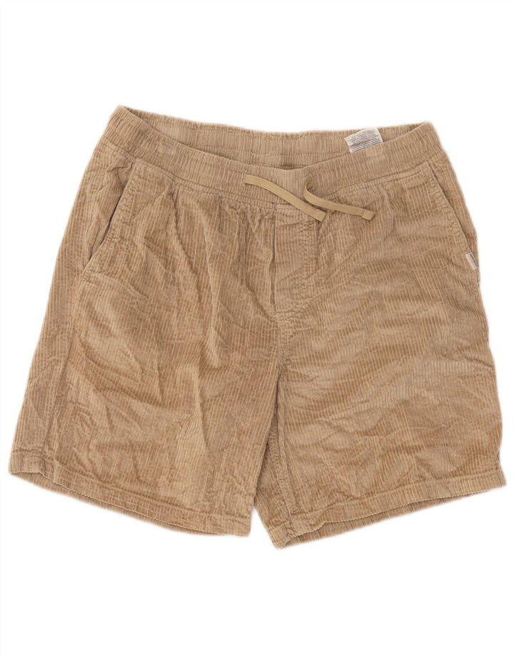 Shorts masculino de veludo Jack & Jones médio W36 algodão bege