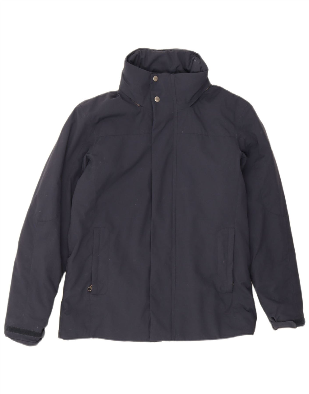 Jaqueta corta-vento masculina Slam com capuz UK 36 nylon azul marinho pequeno
