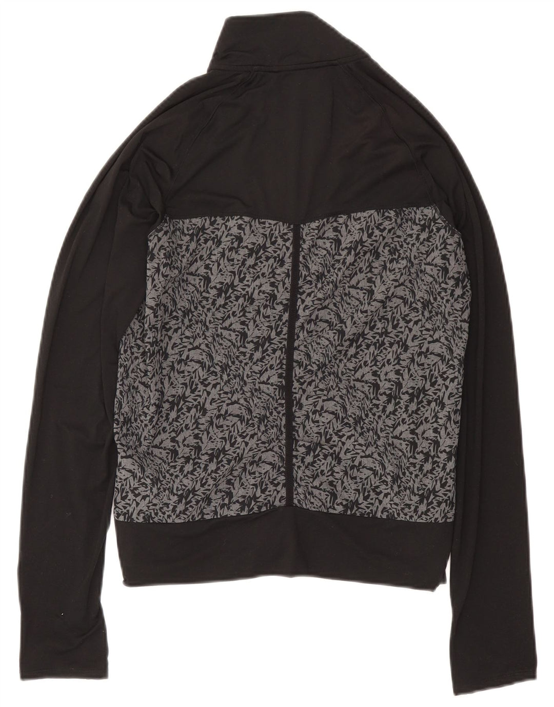 Adidas Womens Abstract Pattern Tracksuit Top Jacket UK 10 Pequeno Preto