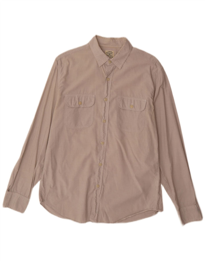 Camisa masculina J. Crew algodão bege médio