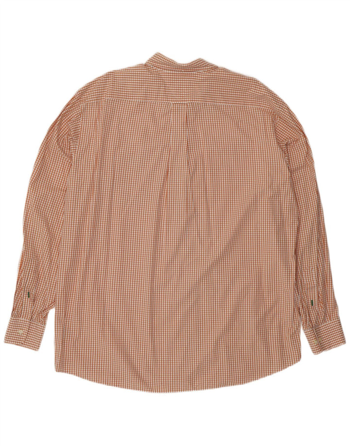 Camisa masculina Tommy Hilfiger tamanho 17 1/2 XL laranja xadrez