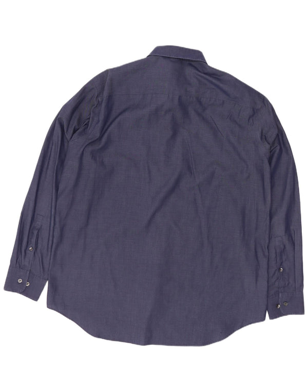 Camisa masculina Calvin Klein de ajuste regular tamanho 16 1/2 grande azul marinho