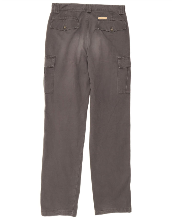 Calças cargo retas masculinas Rifle W32 L34 algodão cinza