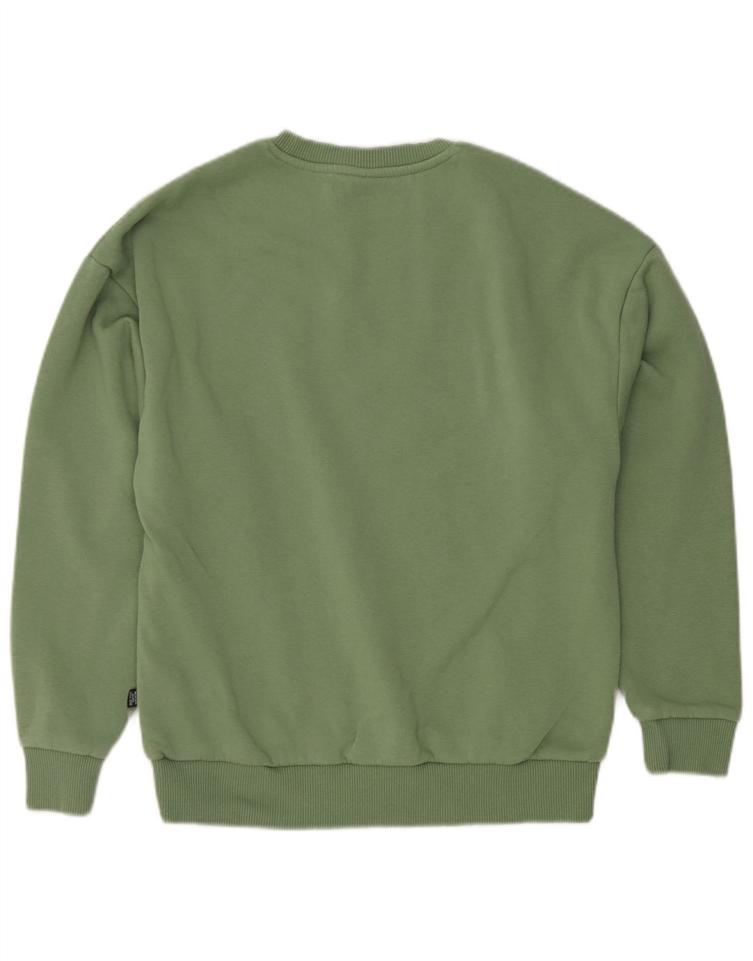 Puma feminino gráfico moletom jumper UK 10 pequeno algodão verde