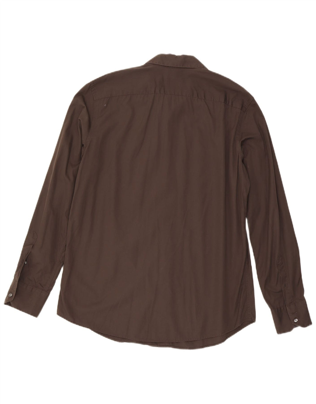 Camisa masculina Lacoste tamanho 43 grande algodão marrom