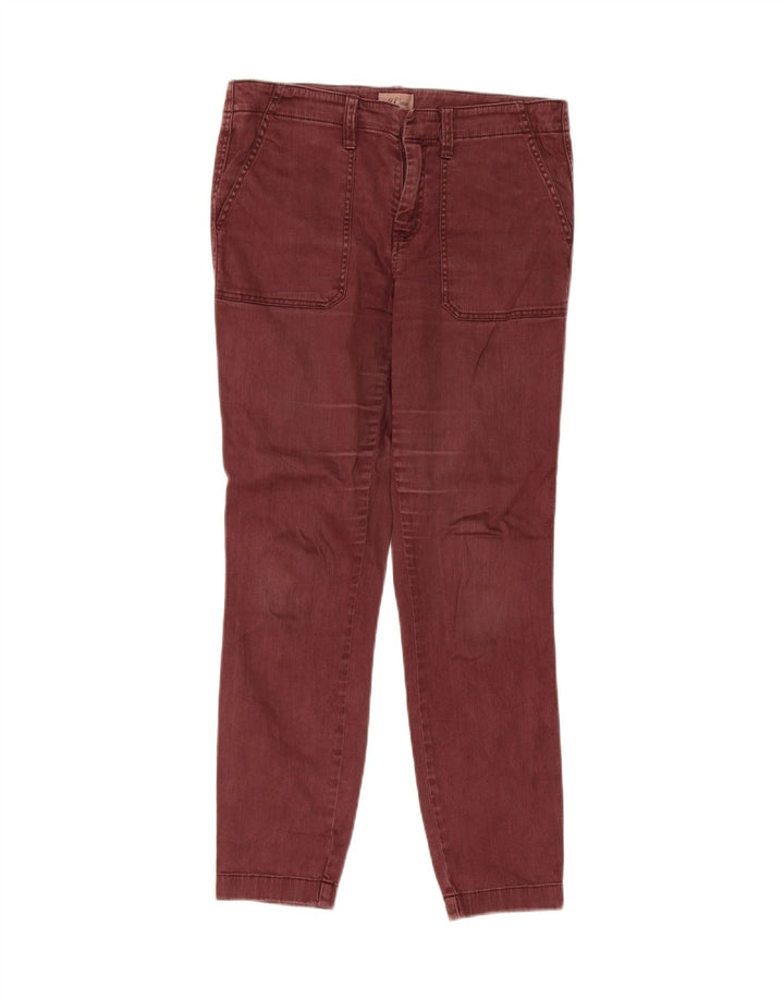 J. CREW Womens Slim Chino Trousers W28 L28 Burgundy Cotton Vintage J. Crew and Second-Hand J. Crew from Messina Hembry 