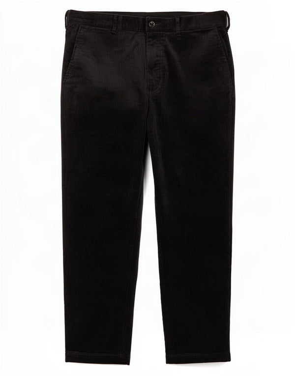Calça masculina reta de veludo cotelê Marks & Spencer W38 L29 algodão azul marinho