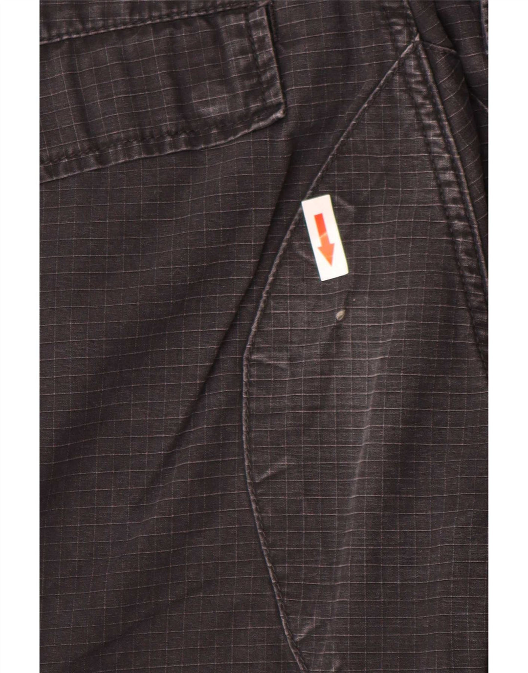 Calça cargo masculina Carhartt reta W29 L32 algodão xadrez preto