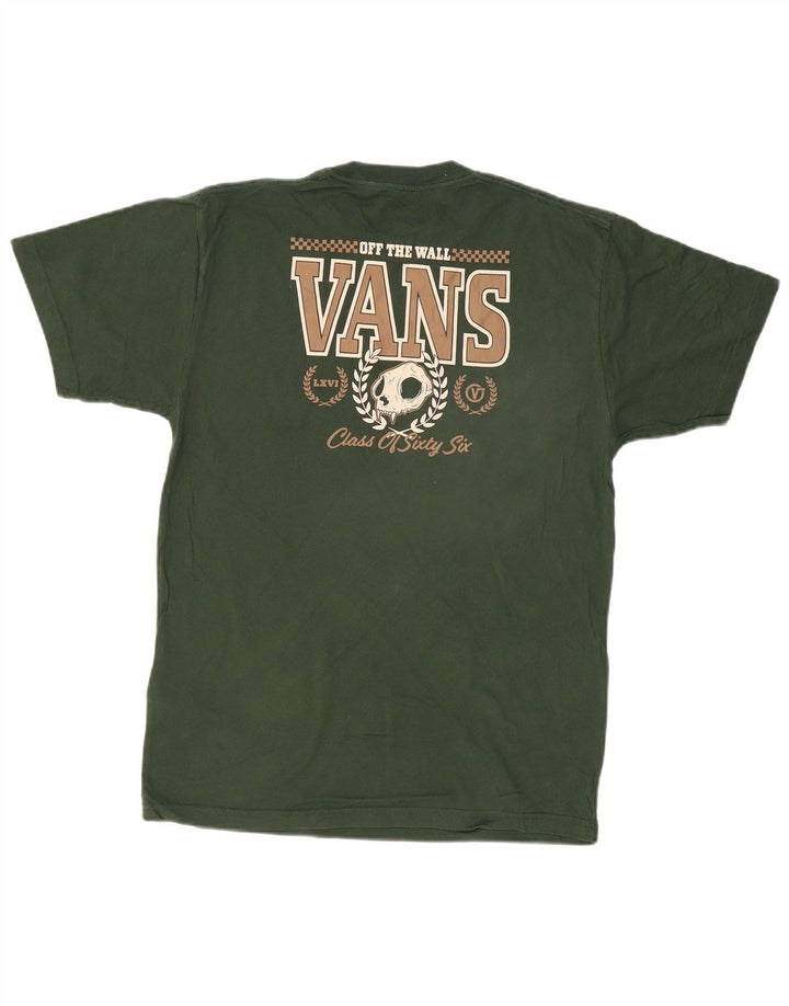 Camiseta masculina gráfica VANS Top médio algodão verde