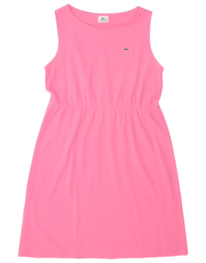 Vestido básico feminino sem mangas Lacoste tamanho 48 XL rosa