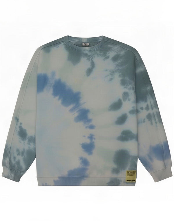 Zara Moletom Jumper para meninas 13-14 anos Azul Tie Dye Algodão