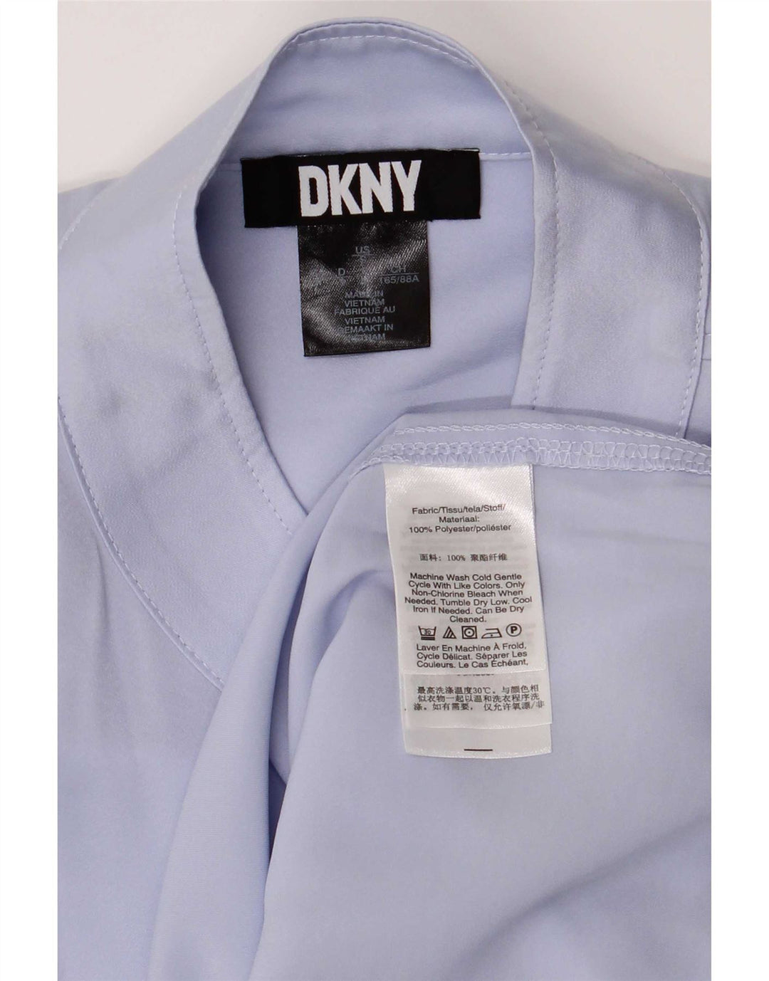 Blusa feminina Dkny manga 1/2 oversized Reino Unido 8 pequena lilás poliéster