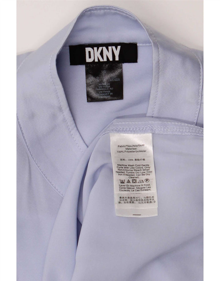 Blusa feminina Dkny manga 1/2 oversized Reino Unido 8 pequena lilás poliéster