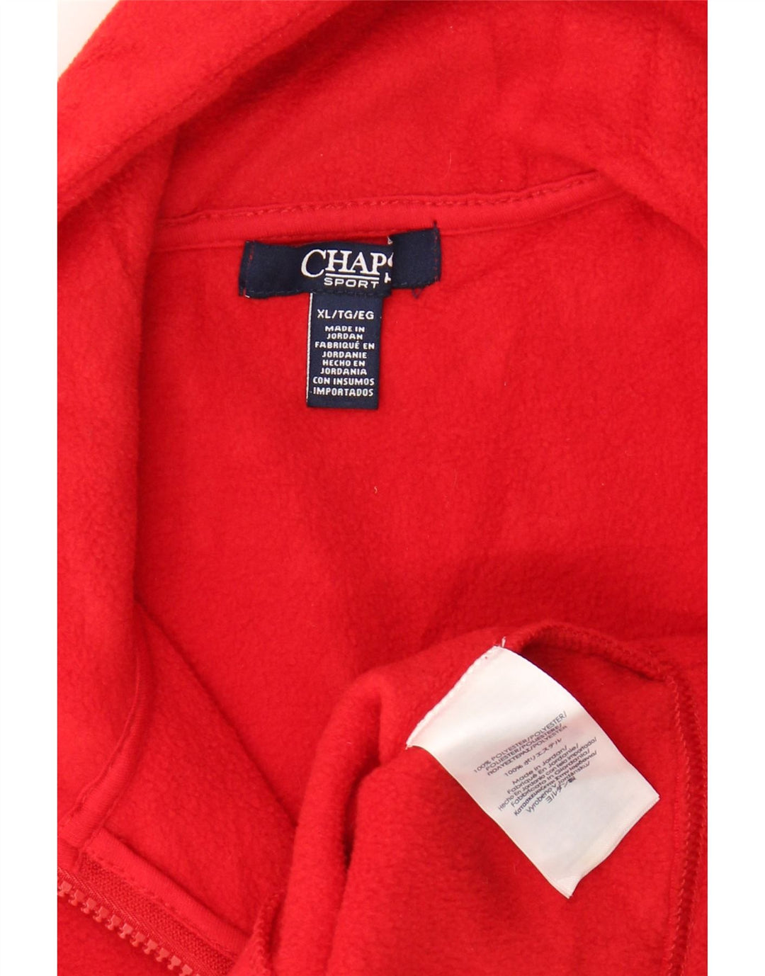 Colete de lã feminino CHAPS UK 18 XL poliéster vermelho