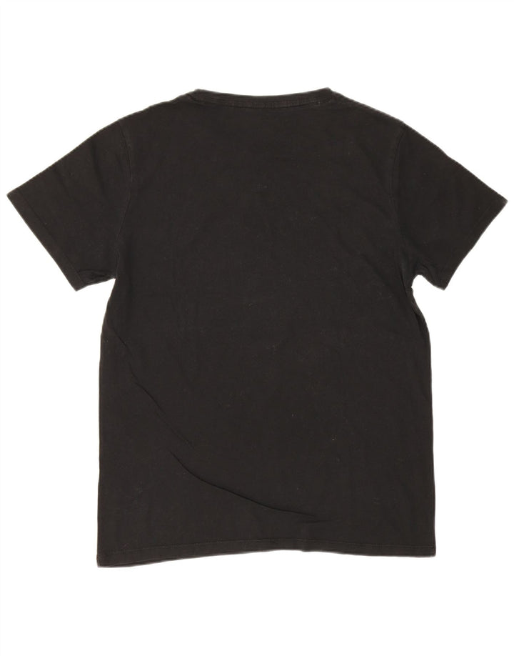 Camiseta gráfica masculina Jack & Jones Top médio preto