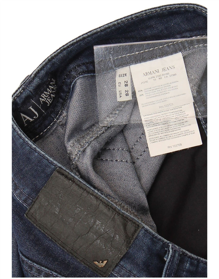 ARMANI Jeans retos femininos W28 L34 algodão azul