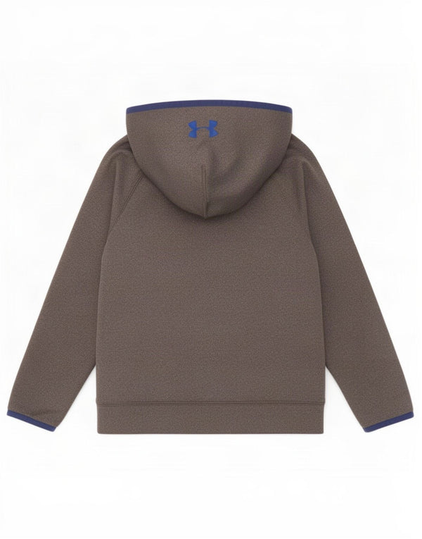Suéter com capuz gráfico Under Armour Boys Cold Gear 7-8 anos pequeno cinza