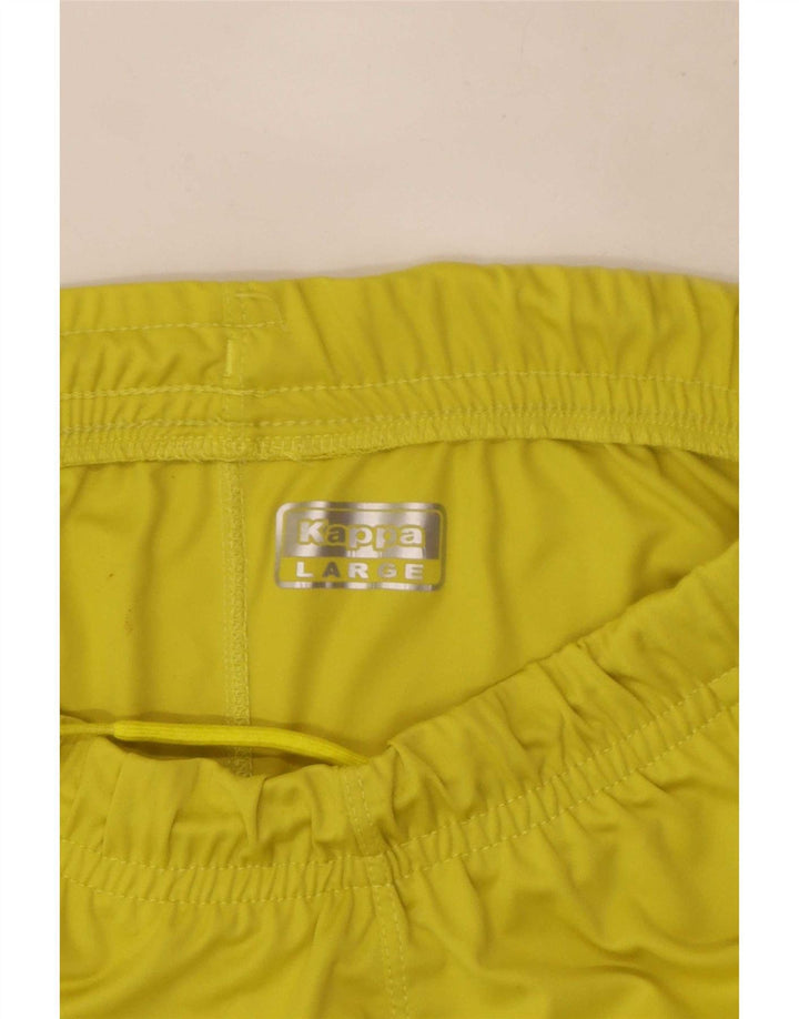 Kappa Mens Graphic Sport Shorts Grande Poliéster Amarelo