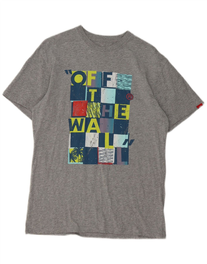 Camiseta masculina Vans Graphic cinza médio algodão