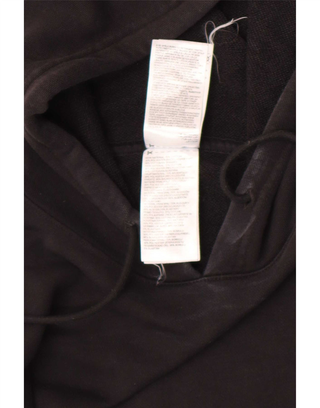 Reebok Mens Hoodie Jumper Grande Algodão Preto