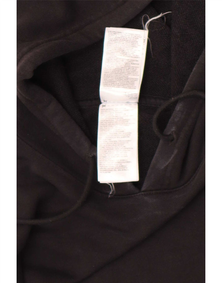 Reebok Mens Hoodie Jumper Grande Algodão Preto