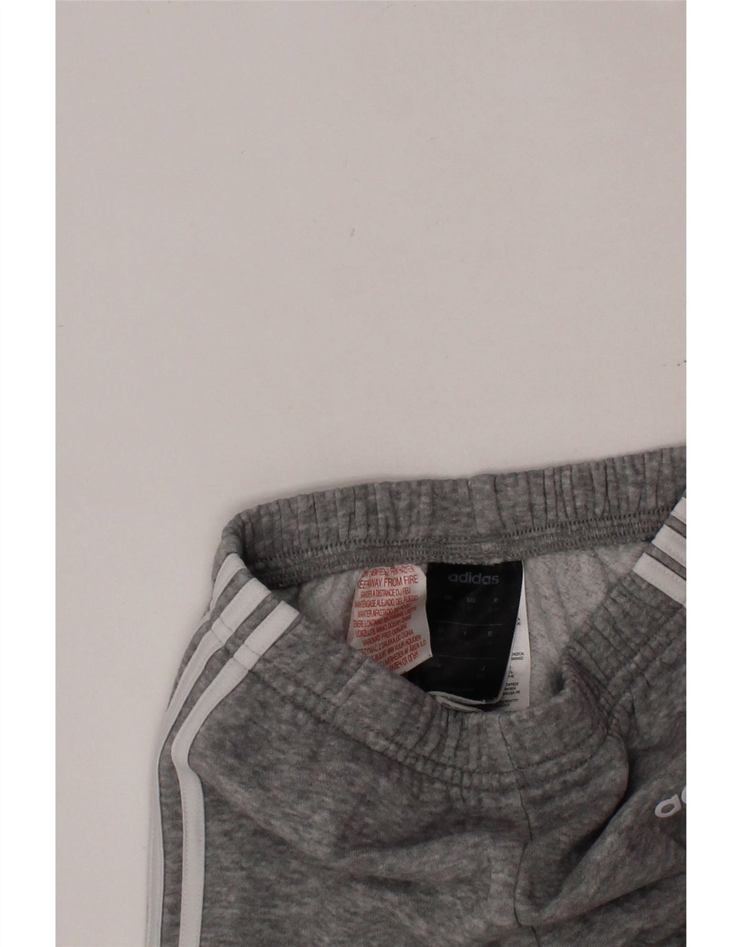 ADIDAS Meninos Calças de Treino Gráfico Joggers 3-4 Anos Cinza Algodão