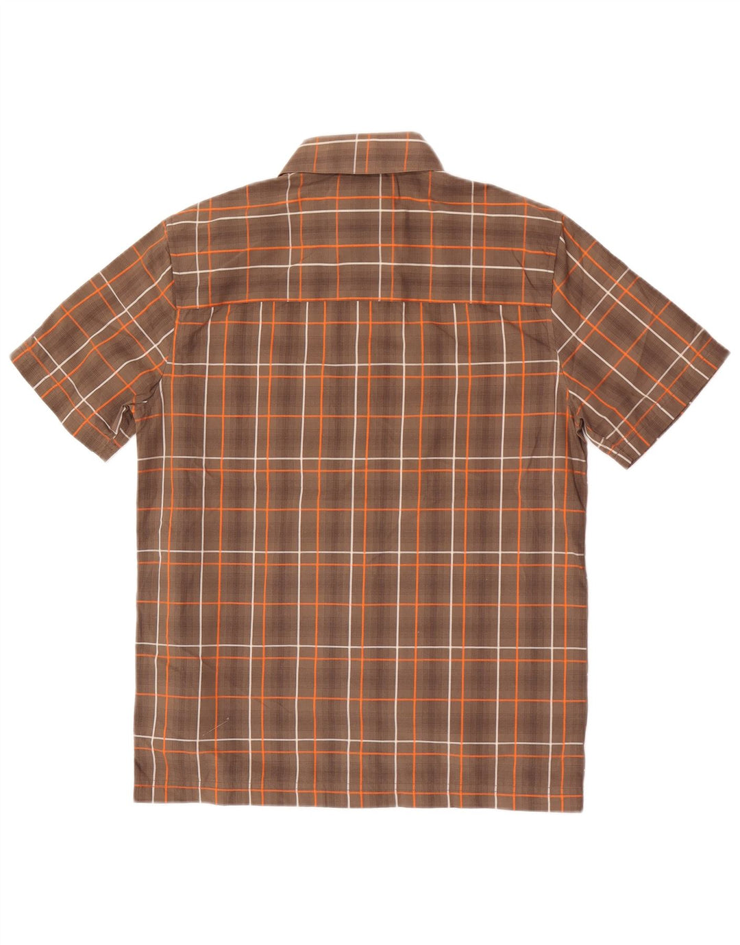 Camisa masculina de manga curta Helly Hansen XS marrom xadrez poliéster