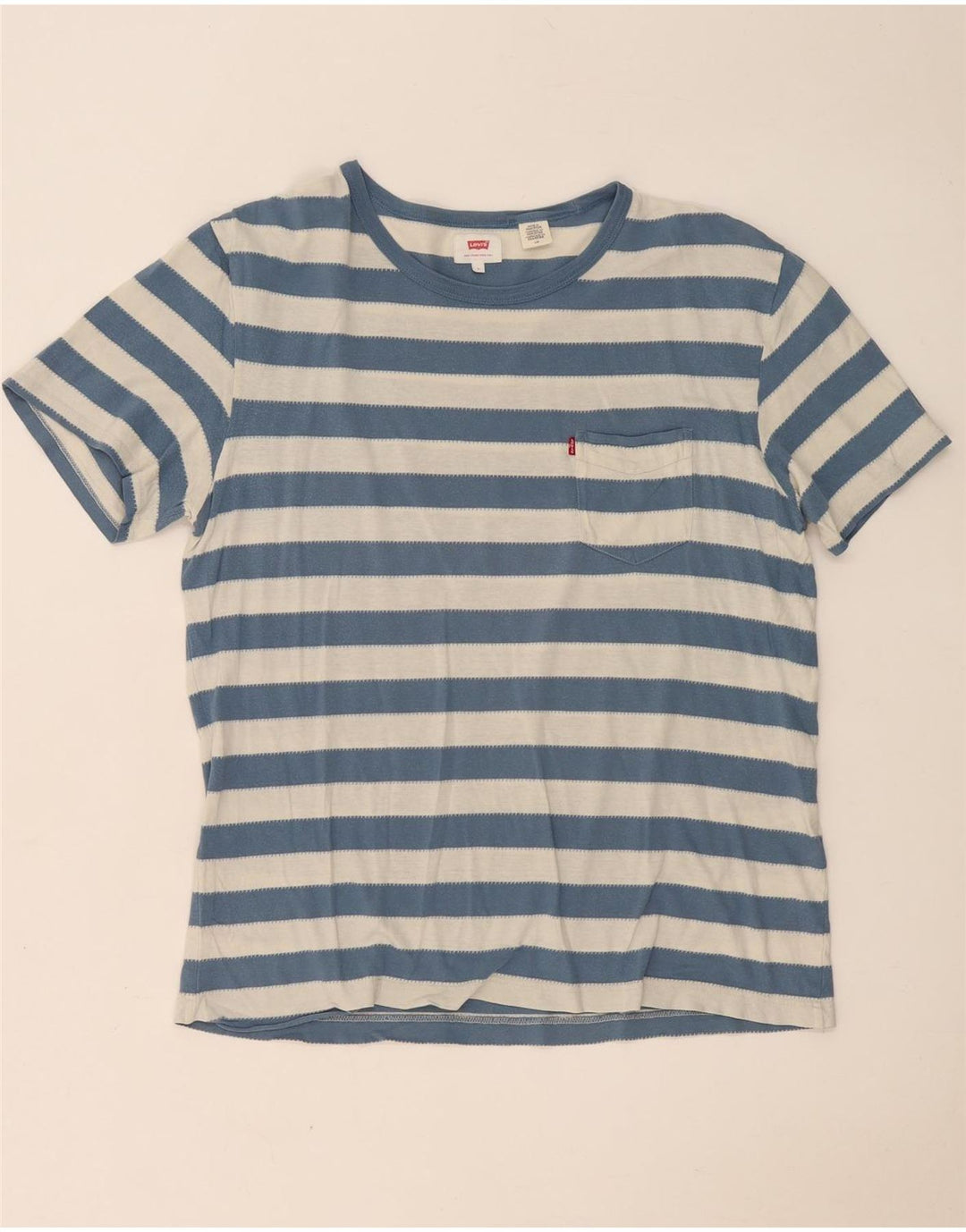 Camiseta masculina Levi's grande listrada azul