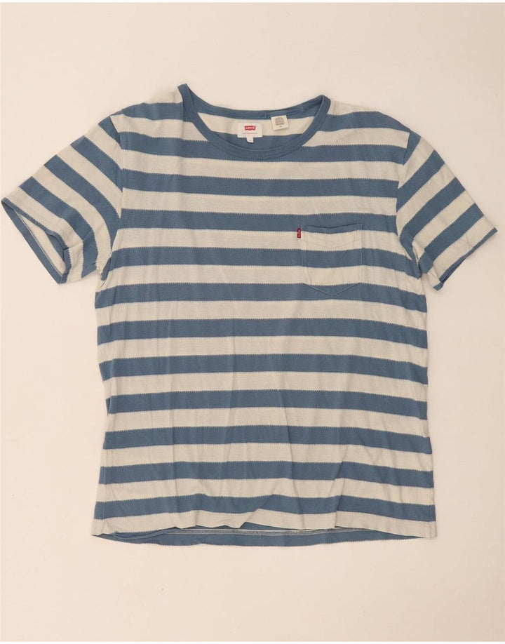 Camiseta masculina Levi's grande listrada azul