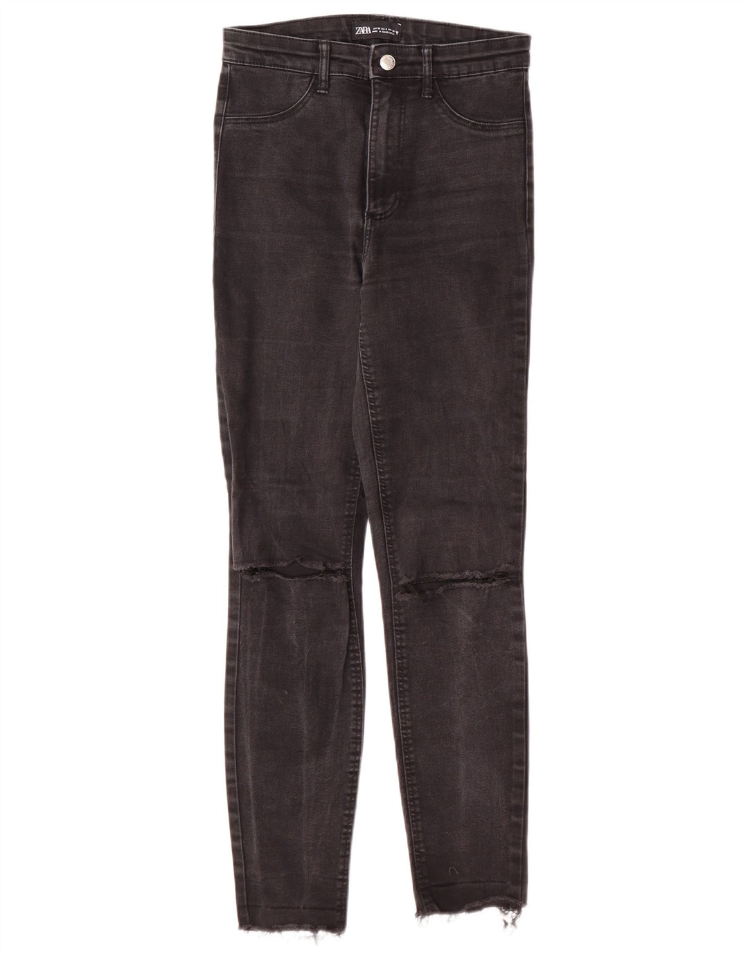 Calça jeans skinny feminina Zara EU 36 XS W26 L27 preta moderna