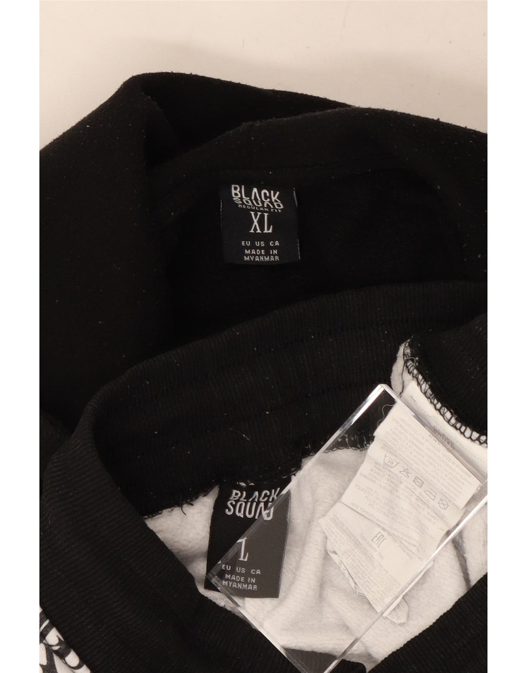 BLACK SQUAD masculino gráfico regular ajuste agasalho completo XL branco colorblock