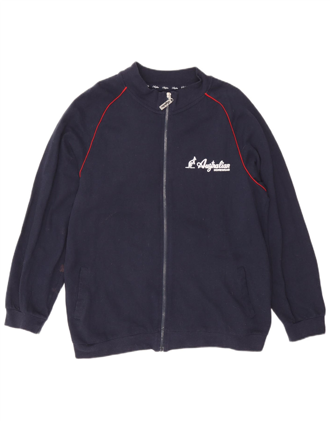 AUSTRALIAN L'ALPINA Jaqueta masculina de agasalho XL azul marinho algodão