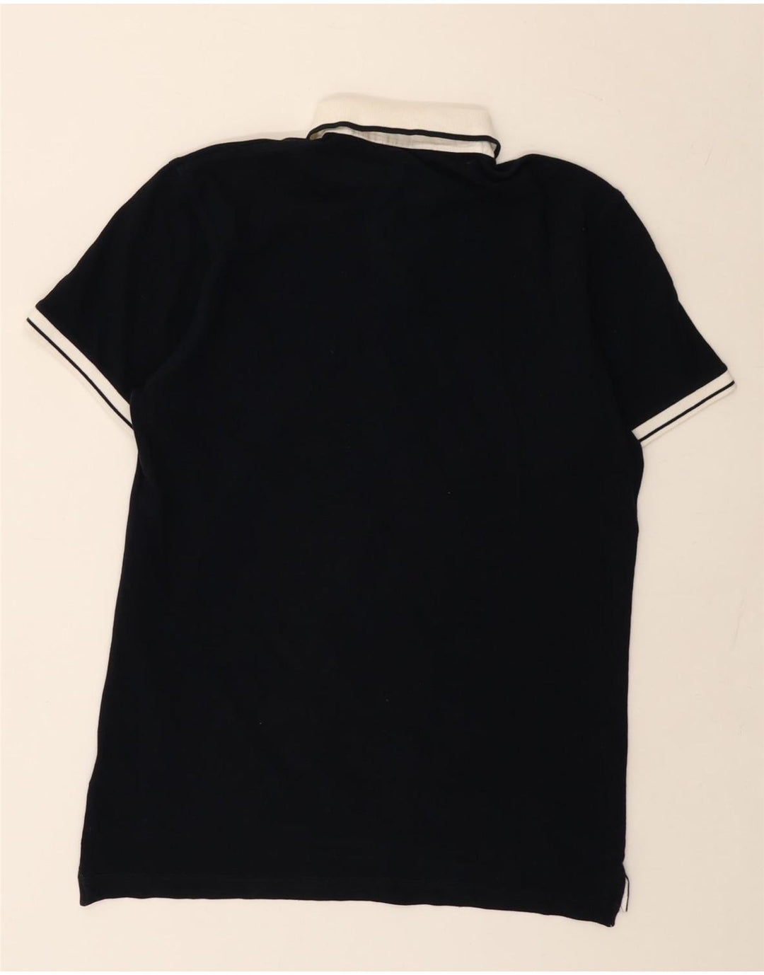 Camisa polo masculina Fay IT 46 algodão colorblock azul marinho pequeno
