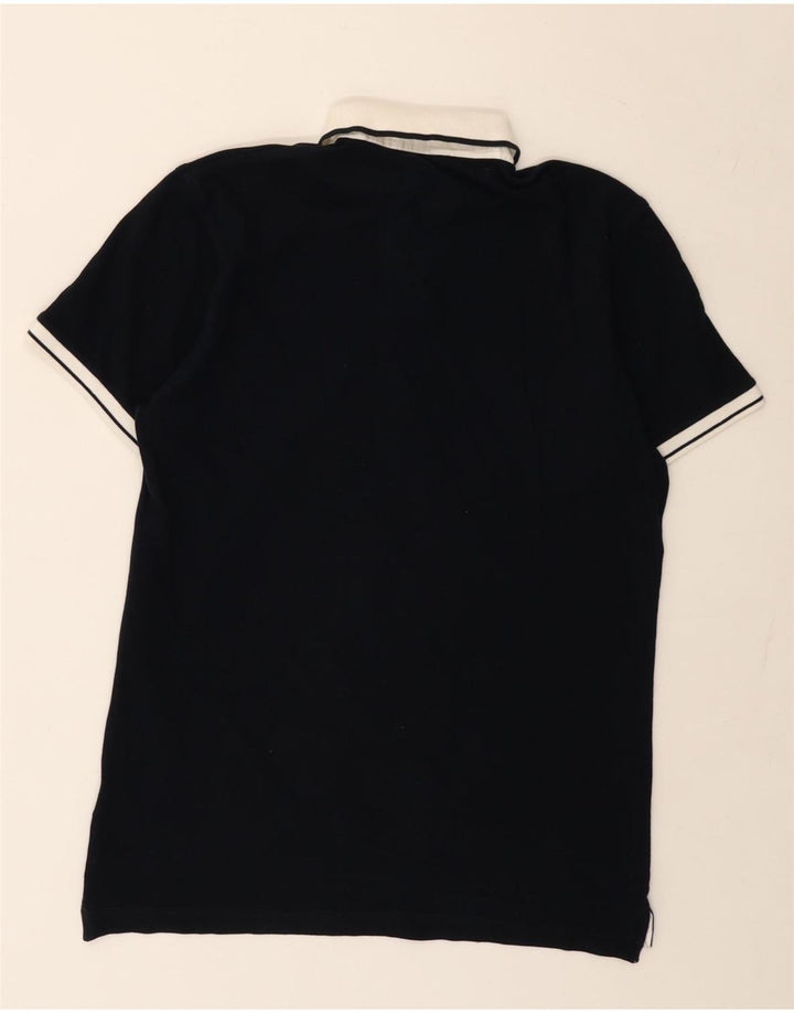 Camisa polo masculina Fay IT 46 algodão colorblock azul marinho pequeno